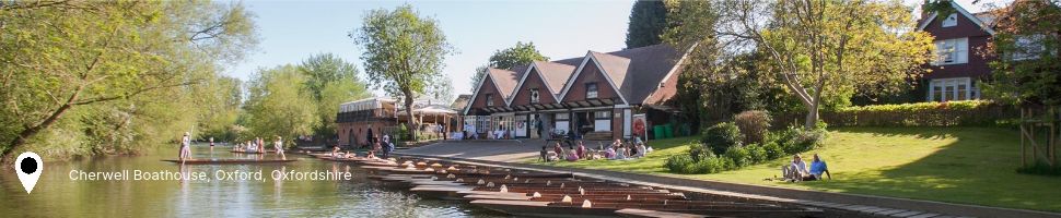 Punting on the River Cherwell in Oxford, Oxfordshire